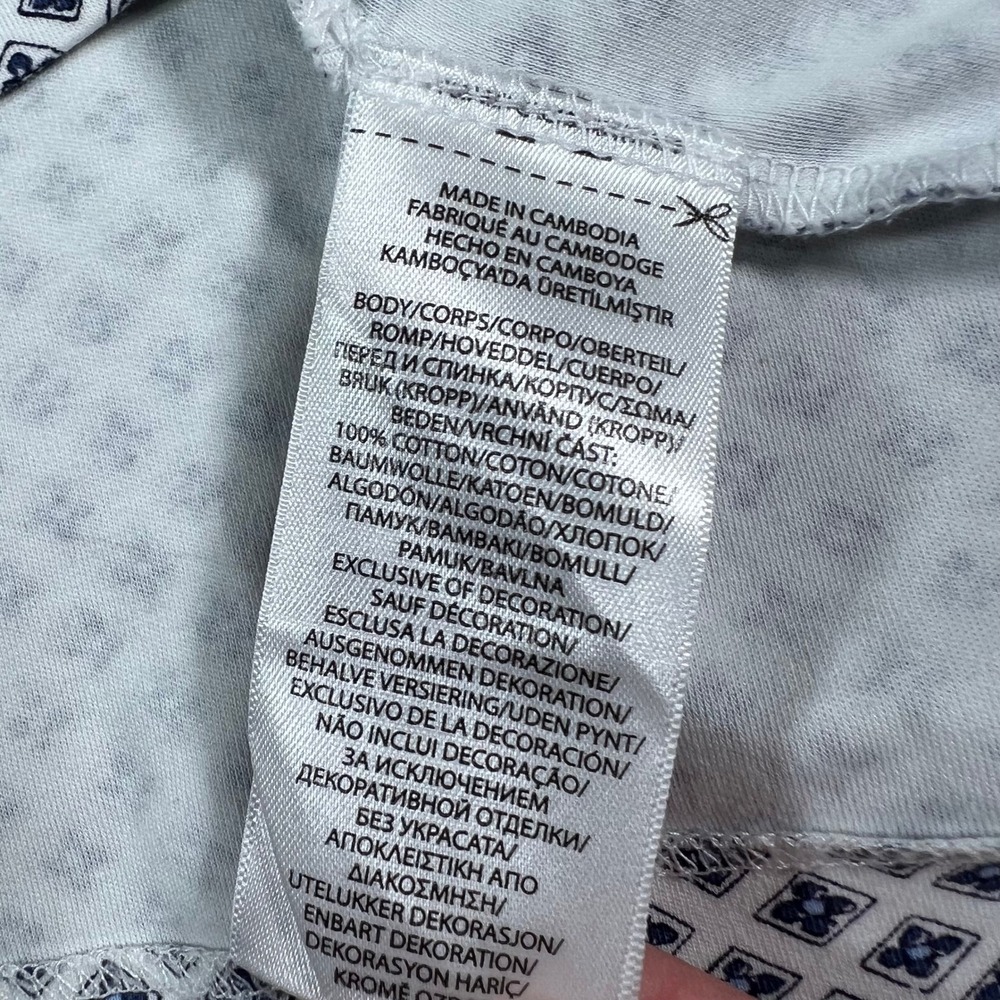 Polo Ralph Lauren Polo Shirt Men's XL White Classic Fit Geometric Micro Print - Picture 9 of 10